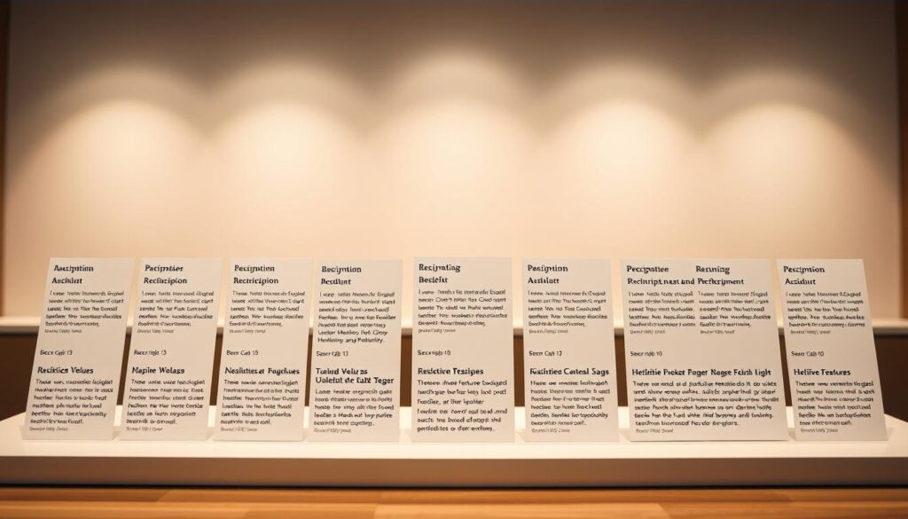 product descriptions